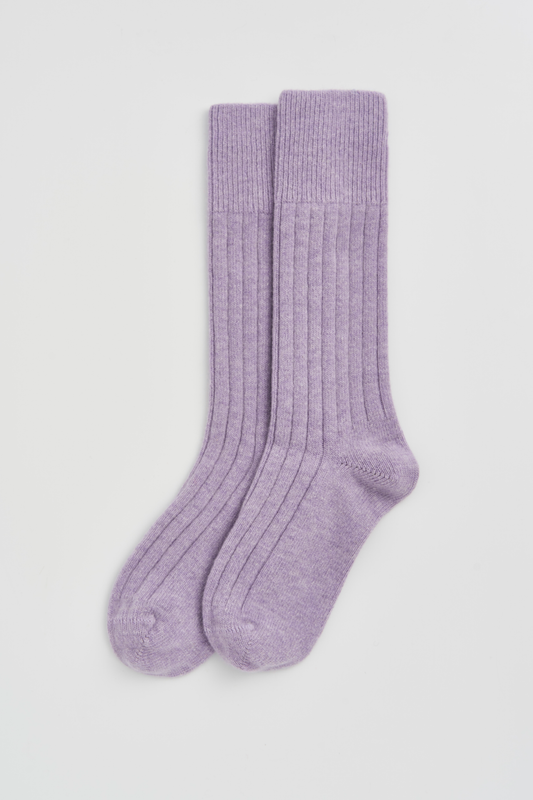 Merino Bed Socks - Parma Violet