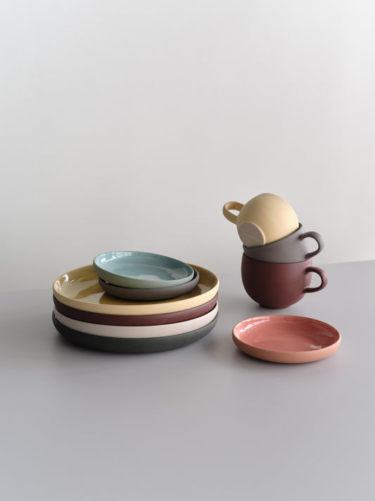 Talíř Round - bordeaux