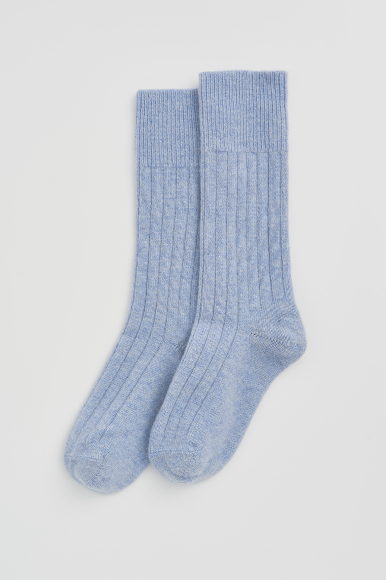 Merino Bed Socks - Morning Blue