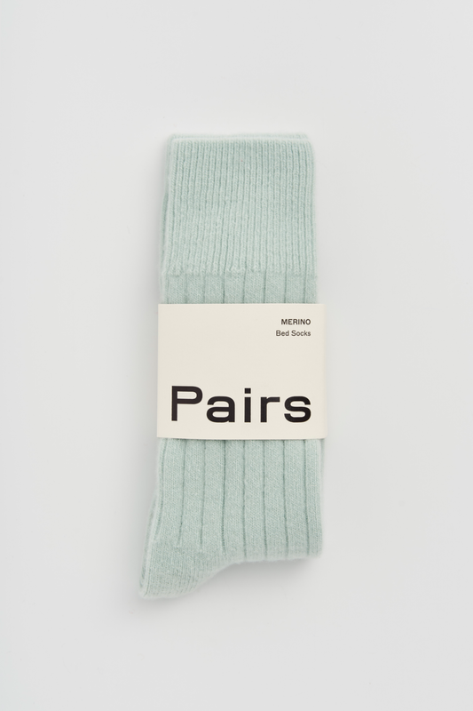 Merino Bed Socks - Winter Mint