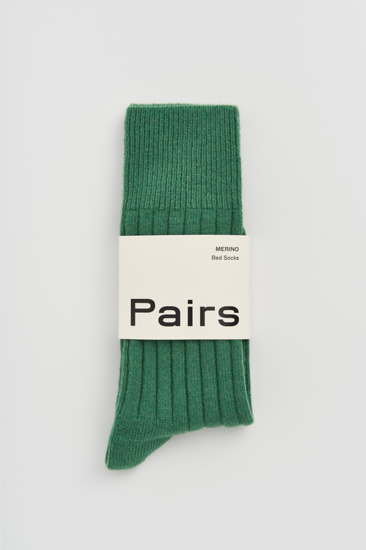 Merino Bed Socks - Village Green