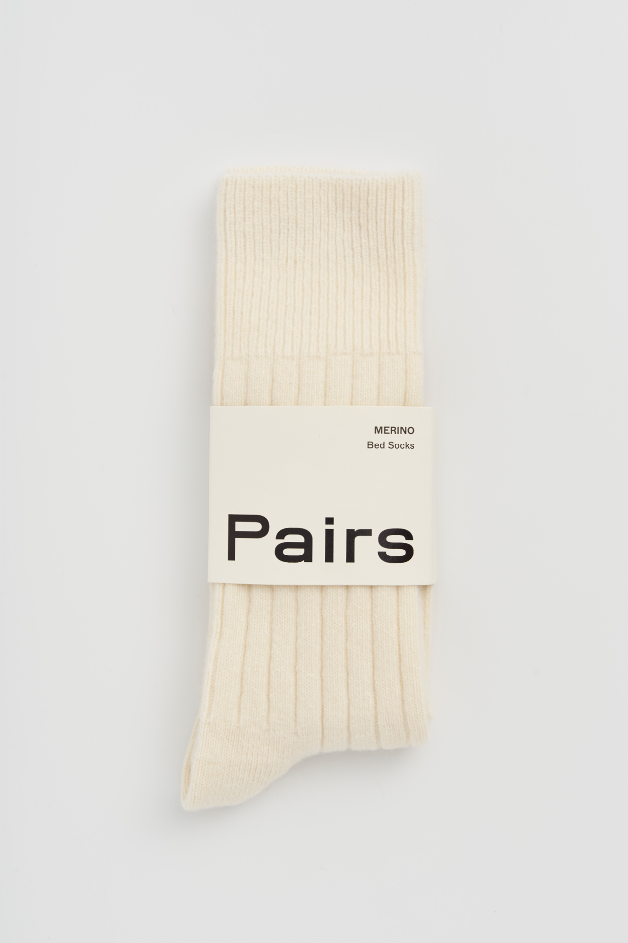 Merino Bed Socks: Clotted Cream