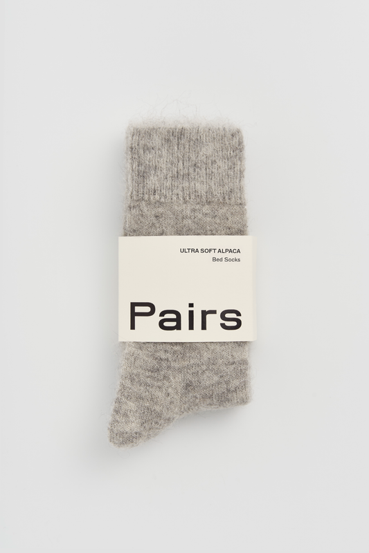 Ultra Soft Alpaca Bed Socks - Correct grey