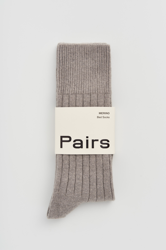 Merino Bed Socks - Correct Grey