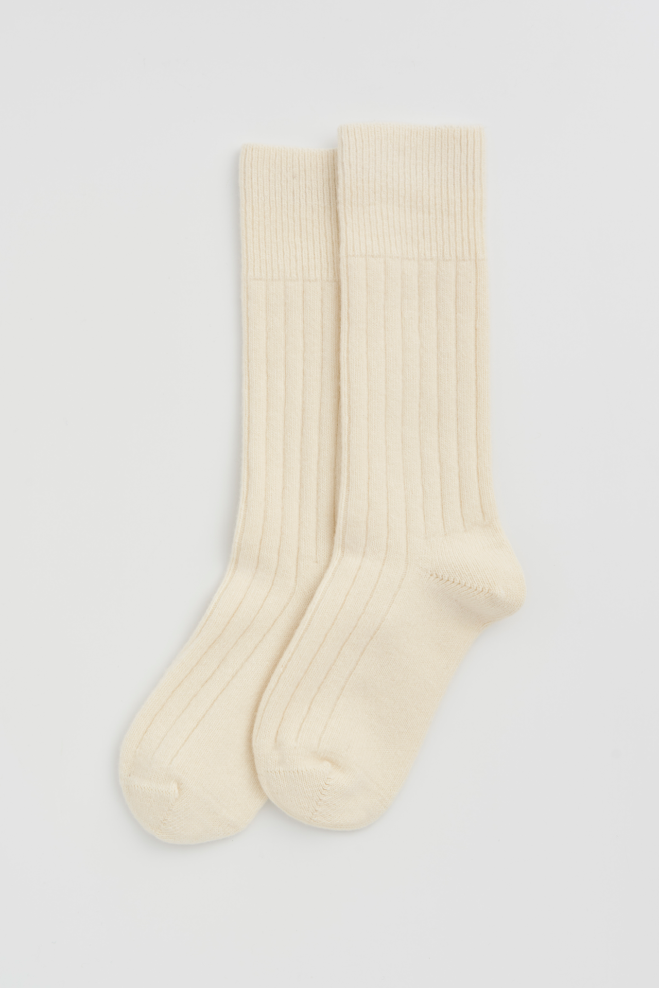 Merino Bed Socks: Clotted Cream