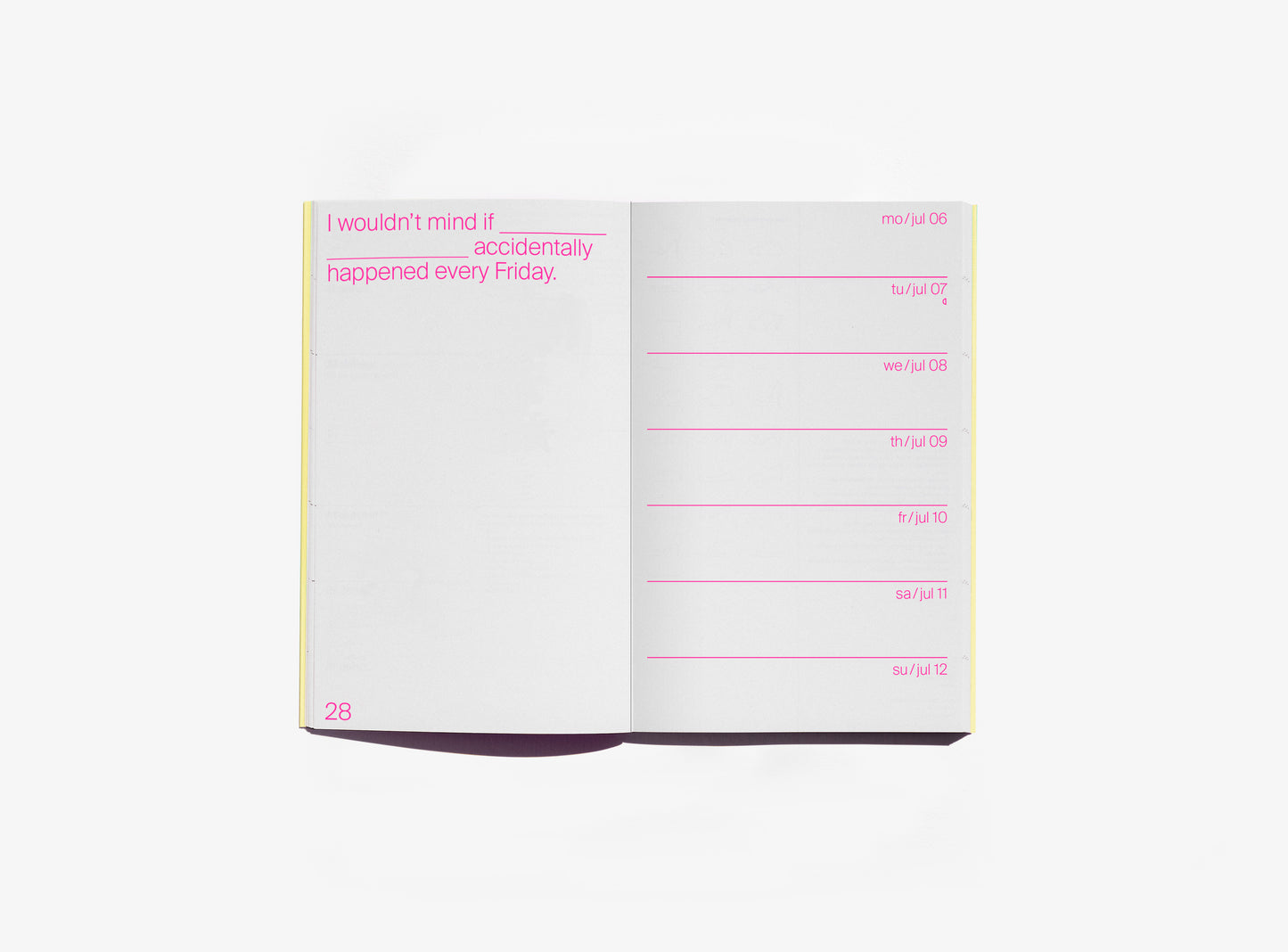 Diář 2026 Day one to one day - Vanille